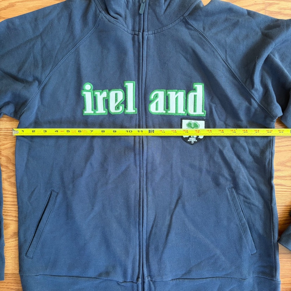 Roma Atletica Ireland Soccer Track Jacket Men's XL Navy Blue Cotton Sweatshirt - Picture 5 of 7